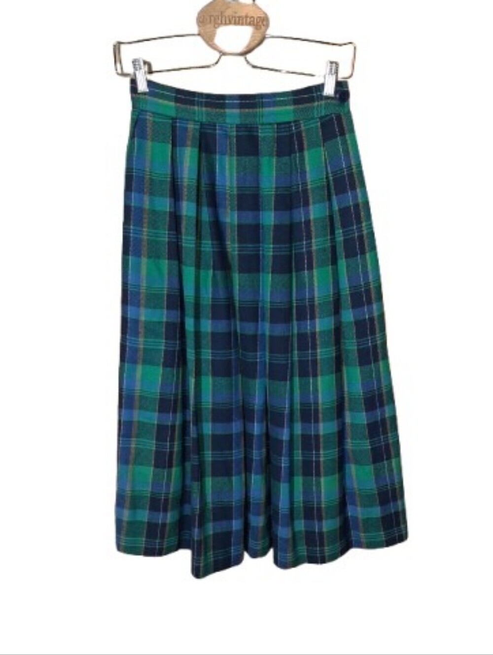 Vintage Jack Winter Plaid Wool Maxi Skirt 6 Classic Academia/preppy Vintage